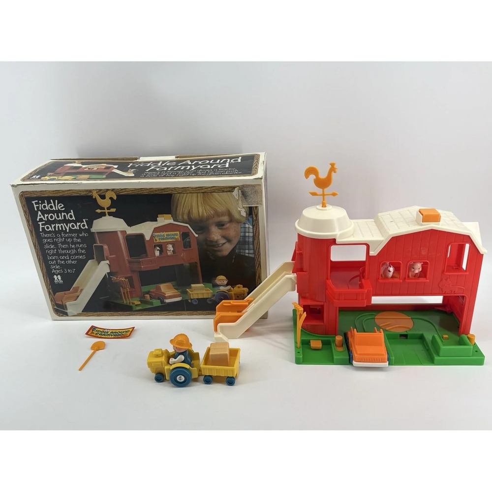 Tomy Fiddle‎ Around Farmyard Barn 1053 1981 Vintage Playset Parts Repair Lot